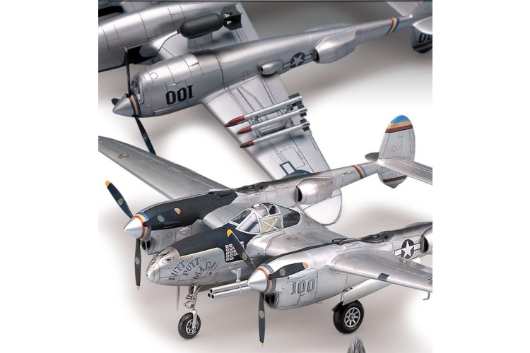 1:48 Academy 12282 Lockheed P-38 Lightning WWII - P-38J, Droopsnoot, P-38L, F-5E - Amerikaans Propellervliegtuig - Aca12282 3 - ACA12282