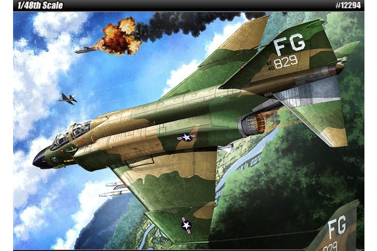 1:48 Academy 12294 McDonnell Douglas F-4C Phantom II Vietnam War &ndash; American Jet Fighter - Aca12294 1 - ACA12294