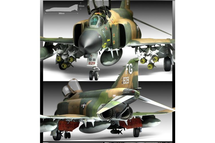 1:48 Academy 12294 McDonnell Douglas F-4C Phantom II Vietnam War &ndash; American Jet Fighter - Aca12294 3 - ACA12294