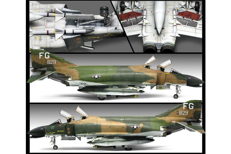 1:48 Academy 12294 McDonnell Douglas F-4C Phantom II Vietnam War &ndash; American Jet Fighter - Aca12294 4 - ACA12294