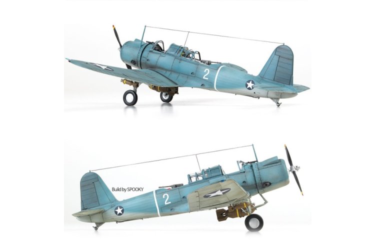 1:48 Academy 12324 USN Vought SB2U-3 Vindicator WWII &ndash; Battle of Midway &ndash; American Propeller Aircraft - Aca12324 8 - ACA12324