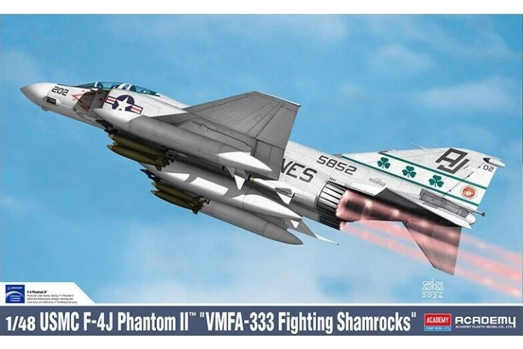 1:48 Academy 12356 McDonnell Douglas F-4 Phantom II - F-4J Phantom II - 'VMFA-333 Shamrocks' - Straaljager - Aca12356 - ACA12356