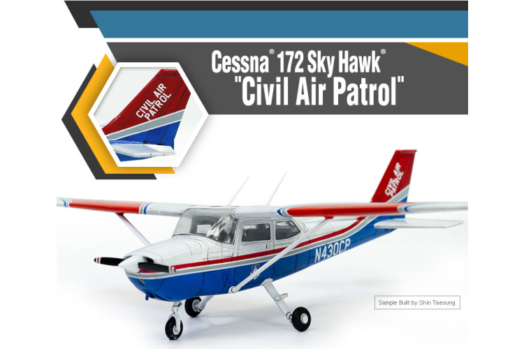 1:48 Academy 12367 Cessna 172 Skyhawk - Civil Air Patrol - Luchtpatrouille - Propellervliegtuig - Aca12367 4 - ACA12367