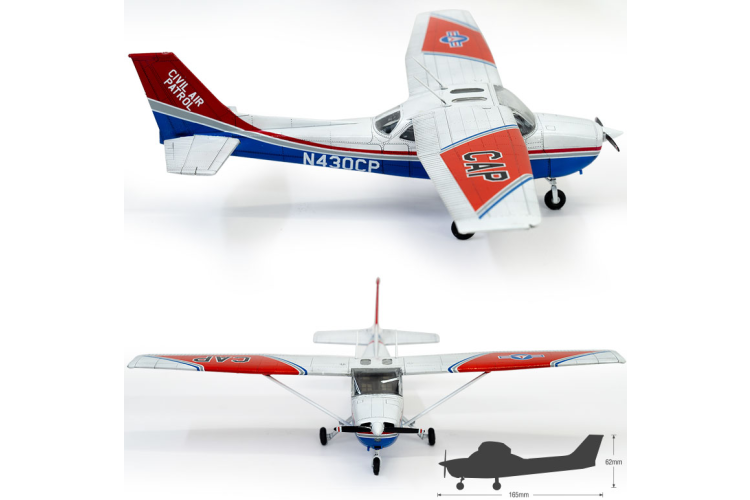 1:48 Academy 12367 Cessna 172 Skyhawk - Civil Air Patrol - Luchtpatrouille - Propellervliegtuig - Aca12367 6 - ACA12367