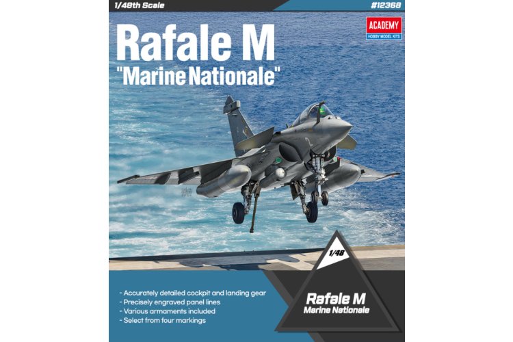1:48 Academy 12368 Dassault Rafale M - Franse Marine Nationale - Gevechtsvliegtuig - Straaljager - Aca12368 1 - ACA12368