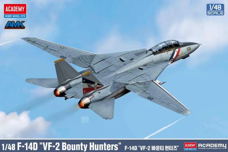 1:48 Academy 12370 Grumman F-14D Tomcat VF-2 Bounty Hunters - Amerikaanse Straaljager - Aca12370 1 - ACA12370