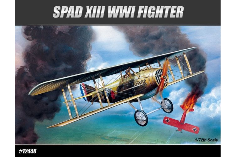 1:72 Academy 12446 SPAD XIII WWI Fighter &ndash; French Propeller Aircraft - Aca12446 10 - ACA12446