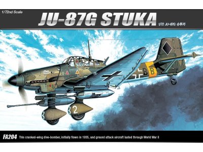 1:72 Academy 12450 Junkers Ju 87G-1 Stuka Tank Buster WWII &ndash; German Propeller Aircraft - Aca12450 1 - ACA12450