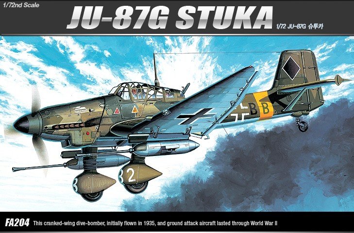 1:72 Academy 12450 Junkers Ju 87G-1 Stuka Tank Buster WWII - Duits Propellervliegtuig - Aca12450 1 - ACA12450