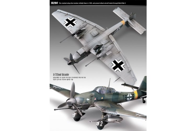 1:72 Academy 12450 Junkers Ju 87G-1 Stuka Tank Buster WWII - Duits Propellervliegtuig - Aca12450 2 - ACA12450