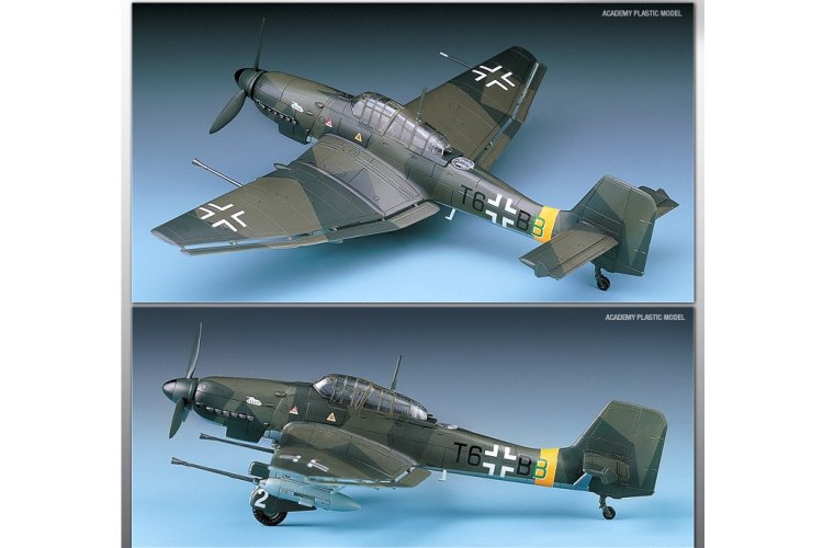 1:72 Academy 12450 Junkers Ju 87G-1 Stuka Tank Buster WWII - Duits Propellervliegtuig - Aca12450 3 - ACA12450
