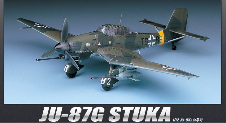 1:72 Academy 12450 Junkers Ju 87G-1 Stuka Tank Buster WWII - Duits Propellervliegtuig - Aca12450 4 - ACA12450