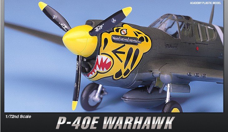 1:72 Academy 12468 Curtiss P-40E Warhawk WWII &ndash; American Propeller Aircraft - Aca12468 4 - ACA12468