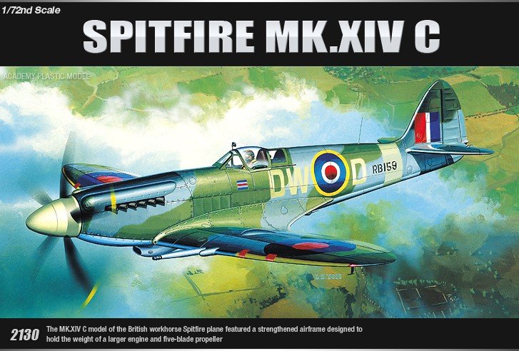 1:72 Academy 12484 Supermarine Spitfire Mk.XIVc WWII &ndash; British Propeller Aircraft - Aca12484 1 - ACA12484