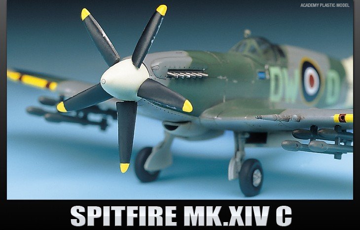 1:72 Academy 12484 Supermarine Spitfire Mk.XIVc WWII &ndash; British Propeller Aircraft - Aca12484 5 - ACA12484