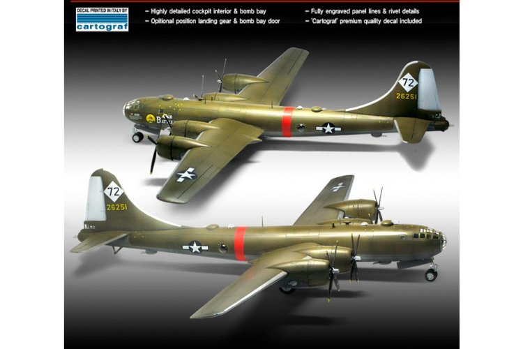 1:72 Academy 12517 Boeing USAAF B-29A Superfortress Old Battler WWII - Amerikaans Propellervliegtuig - Aca12517 2 - ACA12517