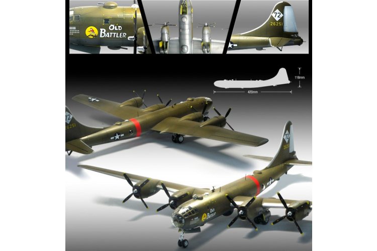 1:72 Academy 12517 Boeing USAAF B-29A Superfortress Old Battler WWII - Amerikaans Propellervliegtuig - Aca12517 3 - ACA12517