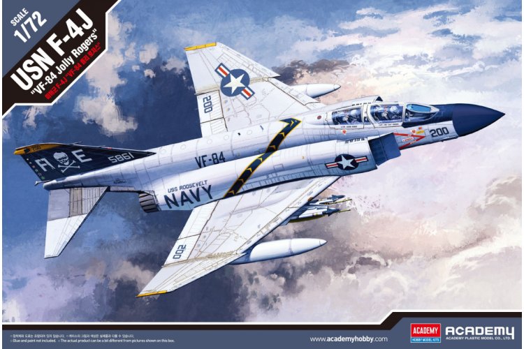 1:72 Academy 12529 McDonnell Douglas USN F-4J Phantom II VF-84 Jolly Rogers &ndash; American Jet Fighter - Aca12529 1x - ACA12529