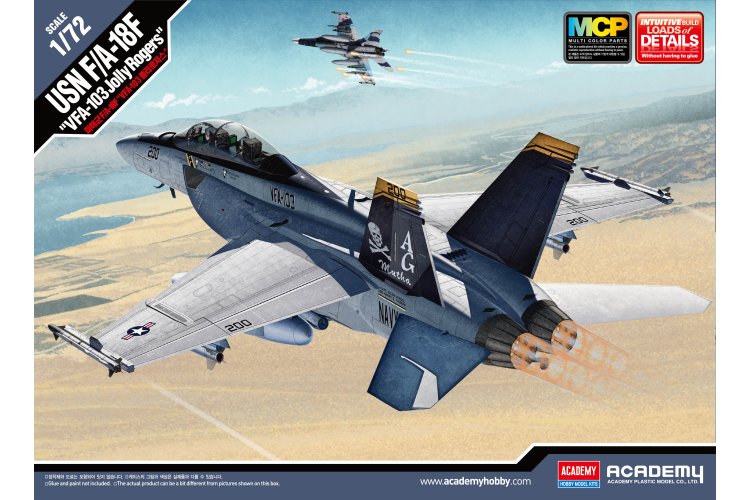 1:72 Academy 12535 Boeing USN F/A-18F Super Hornet VFA-103 Jolly Rogers MCP &ndash; American Jet Fighter - Aca12535 1 - ACA12535