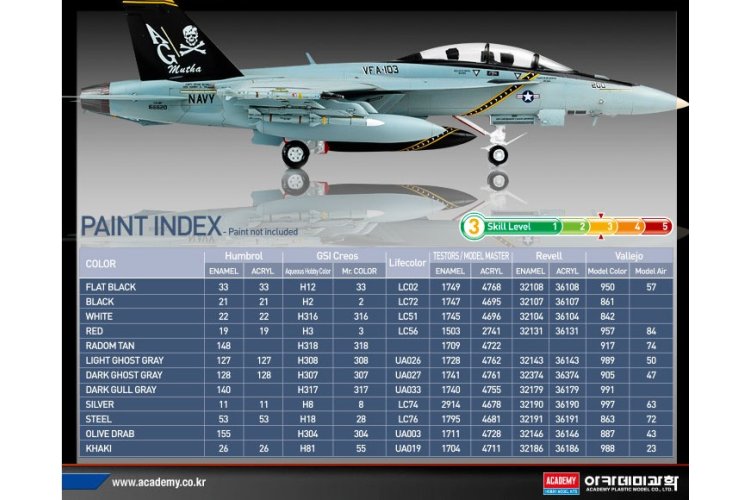 1:72 Academy 12535 Boeing USN F/A-18F Super Hornet VFA-103 Jolly Rogers MCP &ndash; American Jet Fighter - Aca12535 5 - ACA12535