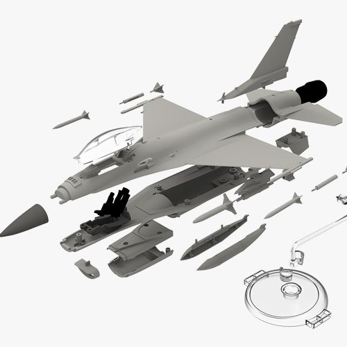 1:72 Academy 12541 Lockheed Martin USAF F-16C Fighting Falcon Multirole Fighter &ndash; American Jet Fighter - Aca12541 5 - ACA12541
