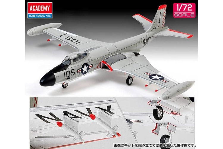 1:72 Academy 12548 McDonnell USN F2H-3 Banshee VF-41 Black Aces &ndash; American Jet Fighter - Aca12548 2 - ACA12548