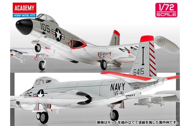 1:72 Academy 12548 McDonnell USN F2H-3 Banshee VF-41 Black Aces &ndash; American Jet Fighter - Aca12548 3 - ACA12548