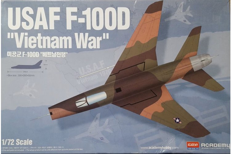 1:72 Academy 12553 North American USAF F-100D Super Sabre - Vietnam War - Amerikaanse Straaljager - Aca12553 1 1 - ACA12553