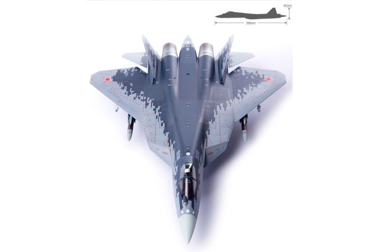 1:72 Academy 12572 Russian Air Force Sukhoi Su-57 Felon &ndash; Jet Fighter - Aca12572 8 - ACA12572