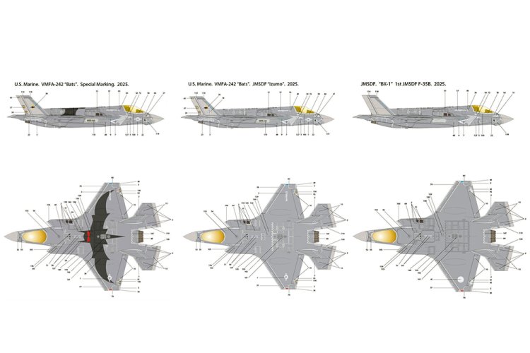 1:72 Academy 12592 Lockheed Martin USMC F-35B Lightning II VMFA-242 Bats &ndash; American Jet Fighter - Aca12592 3 - ACA12592