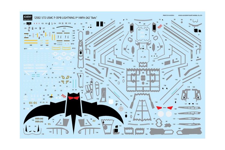1:72 Academy 12592 Lockheed Martin USMC F-35B Lightning II VMFA-242 Bats &ndash; American Jet Fighter - Aca12592 4 - ACA12592