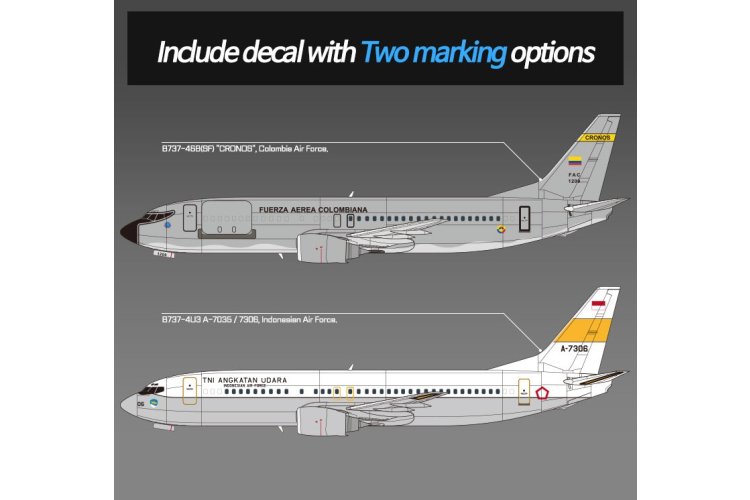 1:144 Academy 12639 Boeing 737 - Colombian Air Force - Aircraft - Aca12639 4 - ACA12639