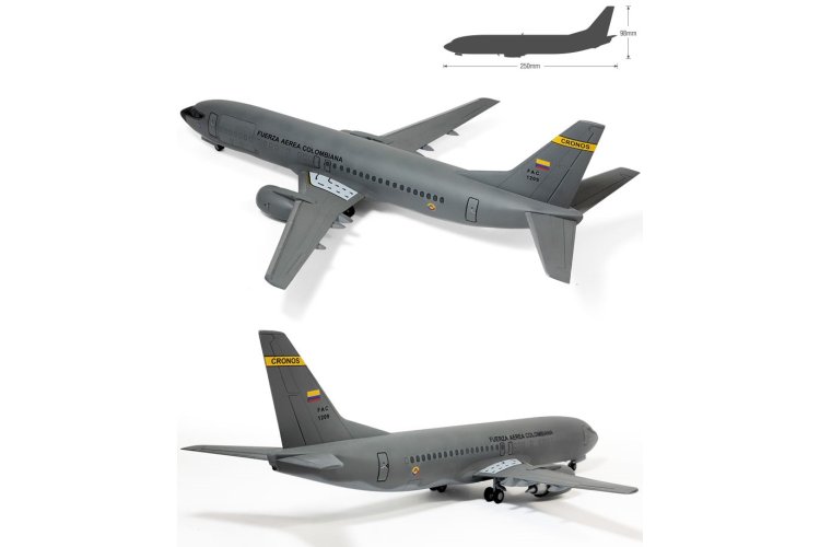 1:144 Academy 12639 Boeing 737 - Colombian Air Force - Aircraft - Aca12639 8 - ACA12639
