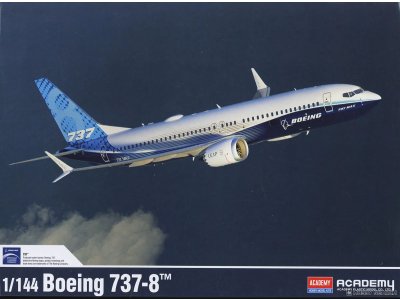 1:144 Academy 12646 Boeing 737-8 - Amerikaanse Straalvliegtuig - Aca12646 1 - ACA12646