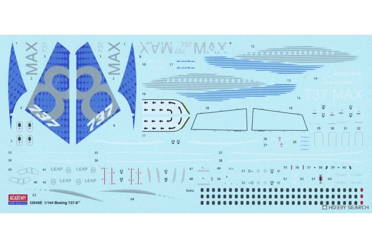 1:144 Academy 12646 Boeing 737-8 - Amerikaanse Straalvliegtuig - Aca12646 2 - ACA12646