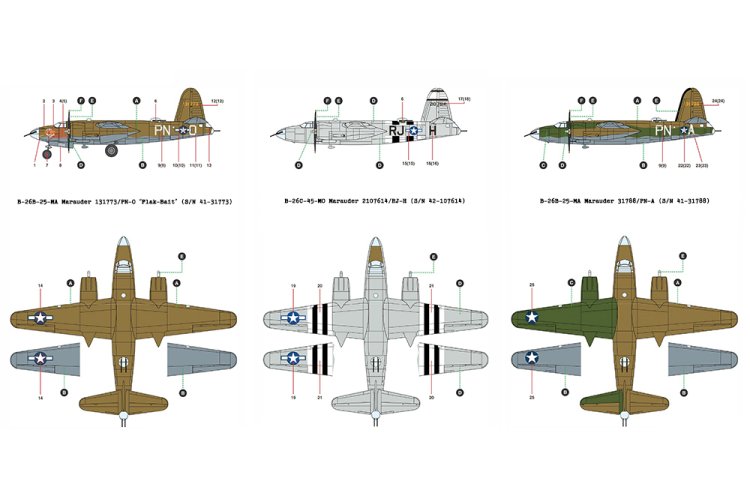 1:144 Academy 12656 Martin B-26B Marauder WWII - Amerikaans Propellervliegtuig - Aca12656 3 - ACA12656