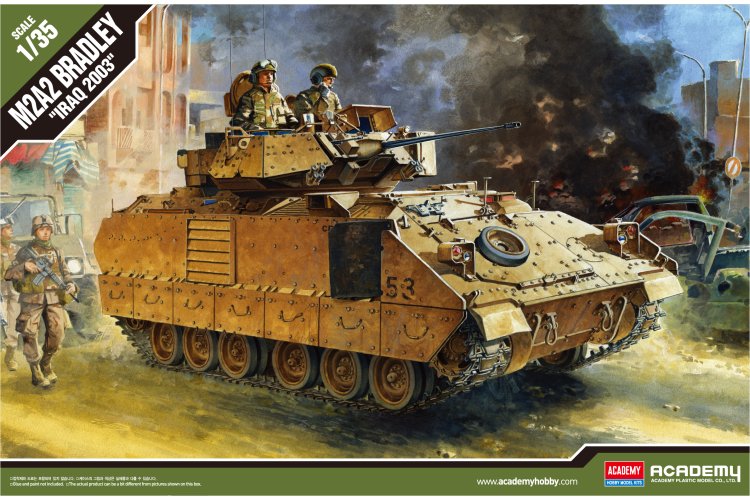 1:35 Academy 13205 M2A2 Bradley - Iraq 2003 &ndash; American Armoured Vehicle - Aca13205 1 - ACA13205