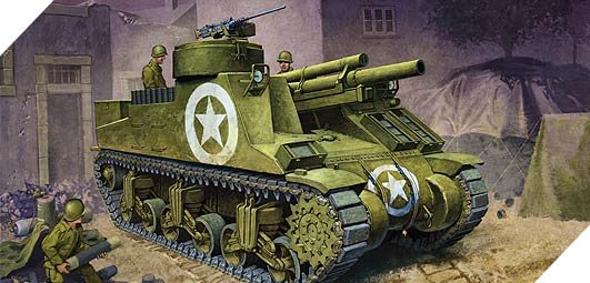 1:35 Academy 13210 U.S. Howitzer Motor Carriage M7 Priest WWII - Amerikaans Militair Voertuig - Aca13210 2 - ACA13210