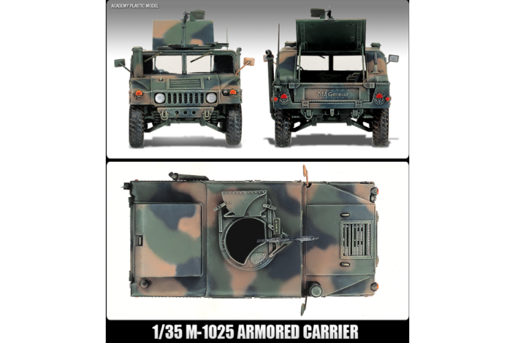 1:35 Academy 13241 Humvee M1025 Armoured Carrier &ndash; American Vehicle - Aca13241 5 - ACA13241