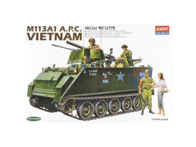 1:35 Academy 13266 M113A1 - Vietnam War with 5 Figures &ndash; American Armoured Vehicle - Aca13266 1 - ACA13266