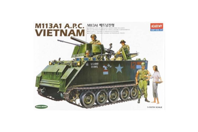 1:35 Academy 13266 M113A1 - Vietnam War with 5 Figures &ndash; American Armoured Vehicle - Aca13266 1 - ACA13266