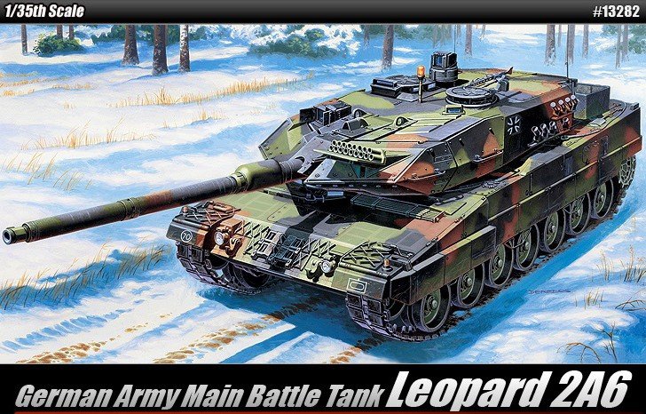 1:35 Academy 13282 Leopard 2A6 Hoofdgevechtstank - Duitse Tank - Aca13282 1 - ACA13282