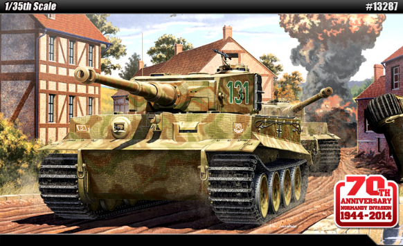 1:35 Academy 13287 Tiger-I Mid WWII - 70th Anniversary Invasion of Normandy 1944-2014 - Duitse Tank - Aca13287 1 - ACA13287