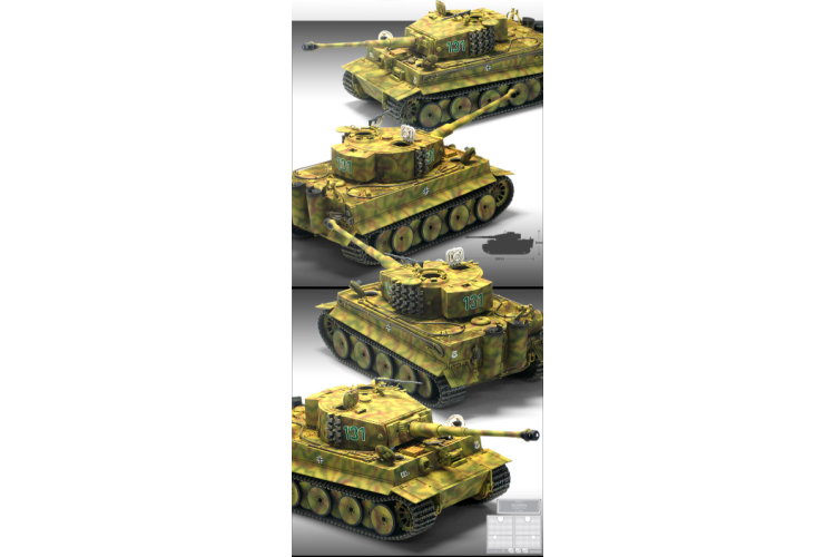 1:35 Academy 13287 Tiger-I Mid WWII - 70th Anniversary Invasion of Normandy 1944-2014 - Duitse Tank - Aca13287 4 - ACA13287