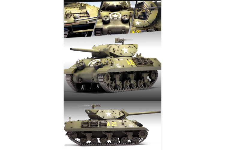 1:35 Academy 13288 U.S. Army M10 GMC WWII &ndash; 70th Anniversary Normandy 1944 &ndash; American Tank Destroyer - Aca13288 6 - ACA13288