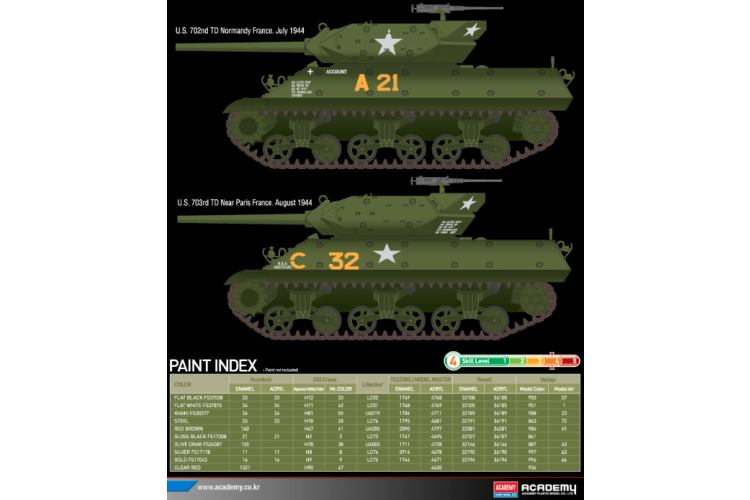 1:35 Academy 13288 U.S. Army M10 GMC WWII &ndash; 70th Anniversary Normandy 1944 &ndash; American Tank Destroyer - Aca13288 8 - ACA13288