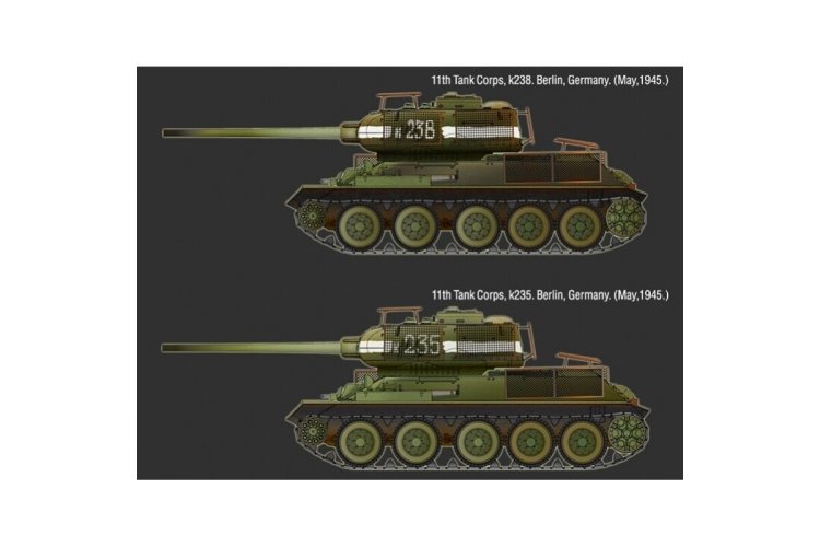 1:35 Academy 13295 T-34/85 No.183 Factory WWII - Berlin 1945 - Russische Tank - Aca13295 3 - ACA13295