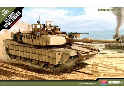 1:35 Academy 13298 U.S. Army M1A2 TUSK II Abrams &ndash; American Tank - Aca13298 1 - ACA13298