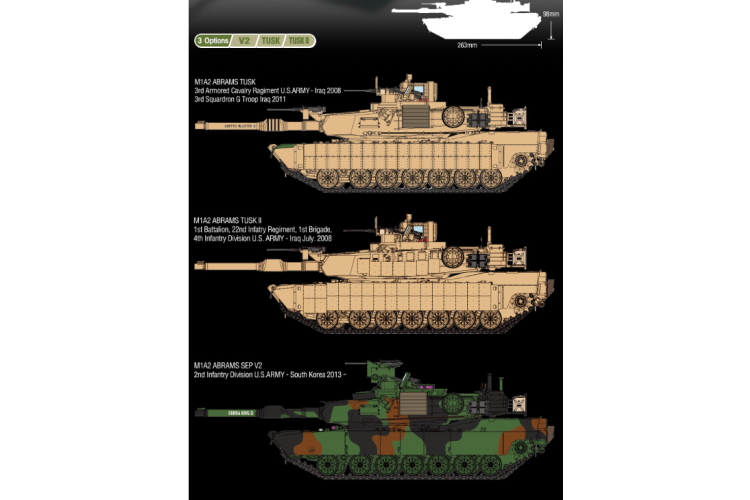 1:35 Academy 13298 US Army M1A2 TUSK II Abrams - Amerikaanse Tank - Aca13298 9 - ACA13298