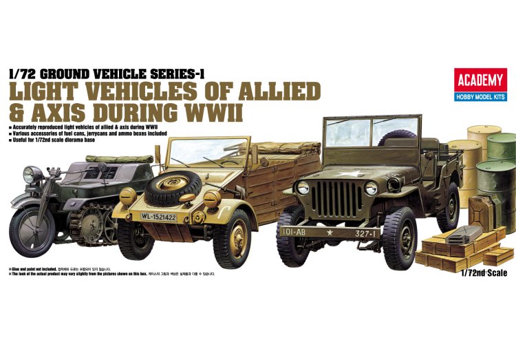1:72 Academy 13416 Light Vehicles Allied & Axis WWII - Sd.Kfz.2 - Jeep Willy - Militaire Voertuigen - Aca13416 1 - ACA13416